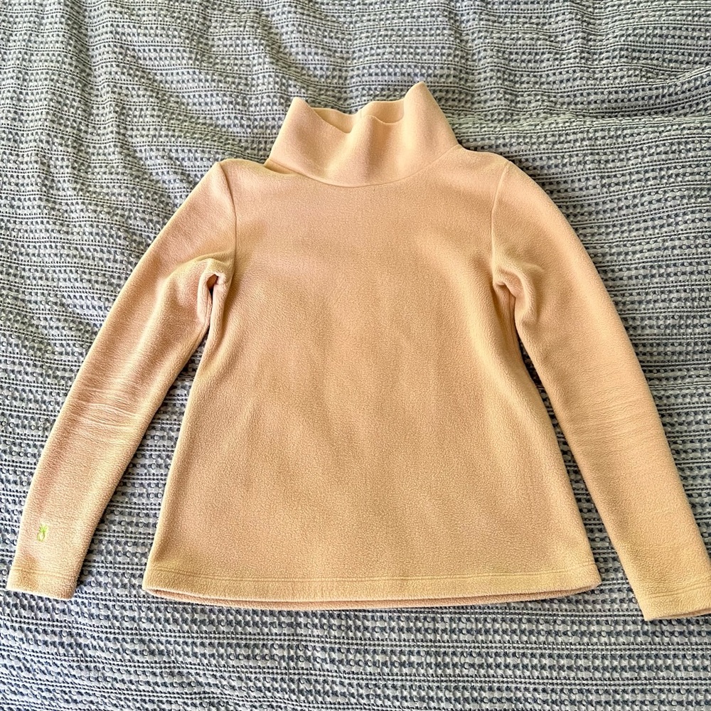 Dudley Stephens Vello Fleece Greenpoint Turtleneck, Natural Blush color